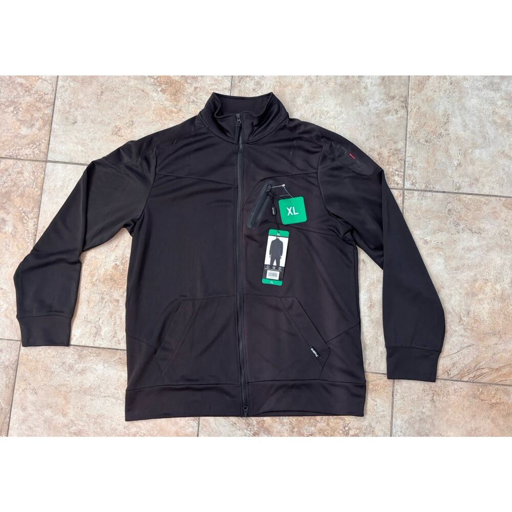Spyder Active Mens‎ XL Black Full Zip Performance Jacket NWT Stretch Athletic